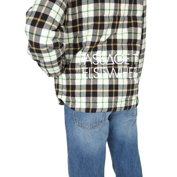 Marcelo Burlon Plaid Shirt Jacket With Classic Collar - NWT